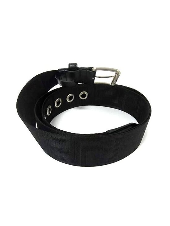 Versace Greca Nylon Canvas Silver Belt Black main image 5